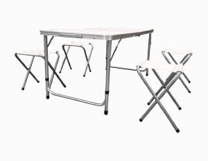 HEINNER SET 4 SCAUNE+MASA PLIABILA SERVIETA 120x60x70CM