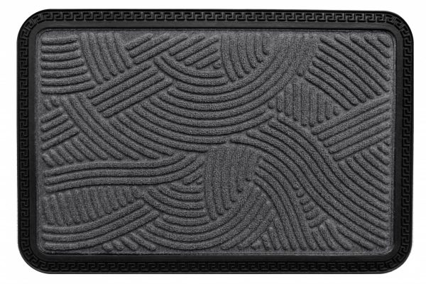COVORAS INTRARE ANTIDERAPANT CU MARGINE CAUCIUCATA 40X60 CM, GRI, HEINNER