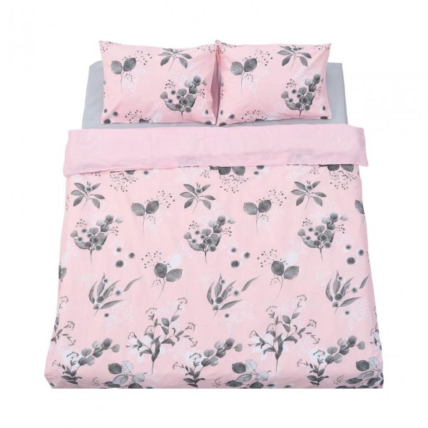 Lenjerie Dubla BBC 4 piese, 132TC - Rose