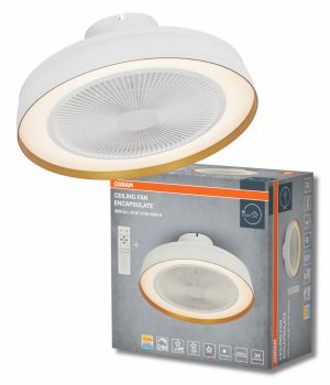 Plafoniera LED cu ventilator Osram Encapsulate cu Telecomanda, 49W, 3000lm,