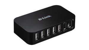 Hub USB D-Link DUB-H7, USB-A, 7 porturi, Negru