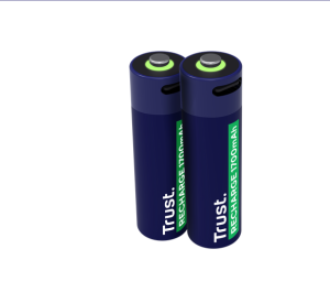 Baterii reincarcabile AA Trust, incarcate prin USB-C, putere intrare 1.2W,