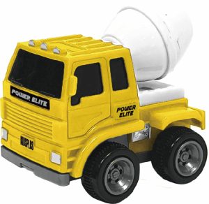 VEHICULE CU FRICTIUNE, SCARA 1/43, 10CM, BETONIERA GALBENA