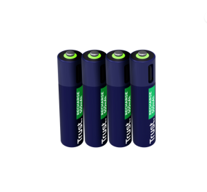 Baterii reincarcabile AAA Trust, incarcate prin USB-C, putere intrare 1.2W,