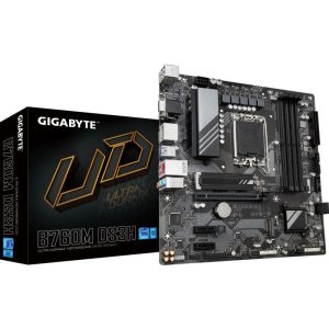Placa de baza Gigabyte B760M DS3H, Socket 1700, DDR5, Micro-ATX