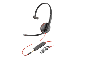 Casti Head-band Poly Blackwire 3215, Wired, Negru