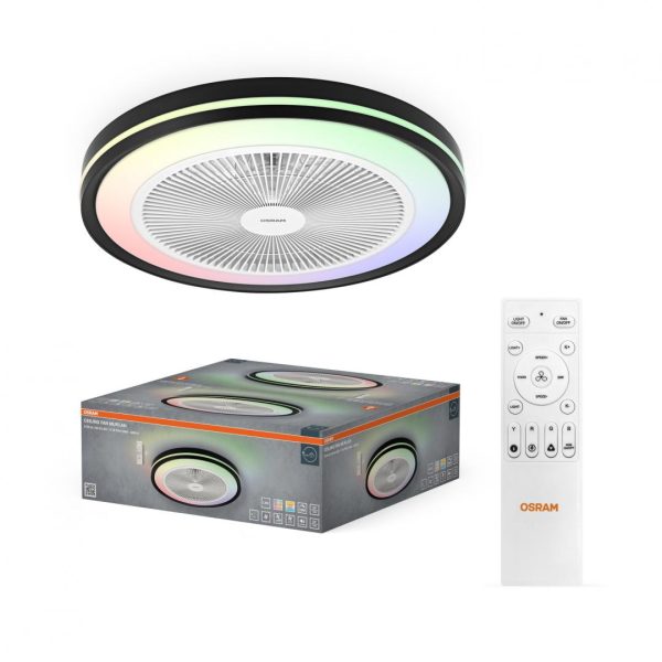 Plafoniera LED CCT cu ventilator Osram Murlan cu Telecomanda, 43W,