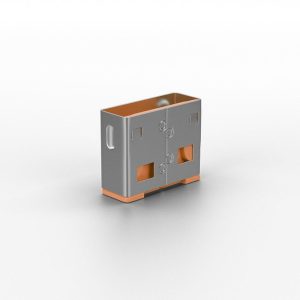 Adaptor USB Locks Lindy, 10 USB, orange