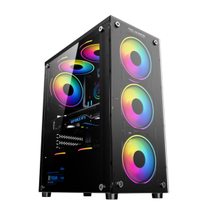 Carcasa PRO GAMING ELEMENT, RGB, Mid Tower, Black
