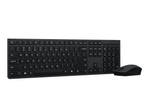 Kit Wireless tastatura si mouse LENOVO 4X31R64343, taste numerice, negru