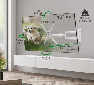 Suport TV de perete Barkan, cu brat  13"- 65",