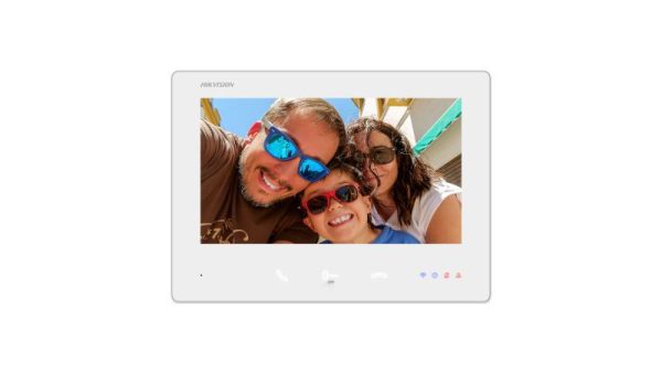 Monitor videointerfon color Hikvision DS-KH7300EY-WTE2/White, 7-inch, rezolutie: 1024 × 600,