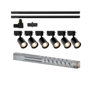 Sistem complet TRACKLIGHT OSRAM Elemental cu 6 proiectoare cu soclu