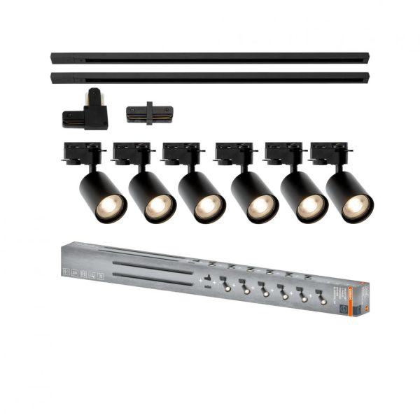 Sistem complet TRACKLIGHT OSRAM Elemental cu 6 proiectoare cu soclu