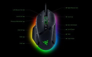 Mouse Gaming Wireless Razer Basilisk V3 Pro, 30000 DPI, Negru