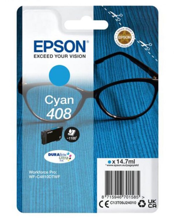 Cartus Epson 408 DURABrite Ultra Ink, Cyan