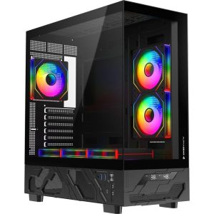 Carcasa ALPHAGEAR Dervish mark 1, RGB, Mid Tower, Black