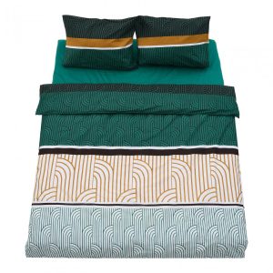Lenjerie dubla 100% bumbac,4 piese, Deco
