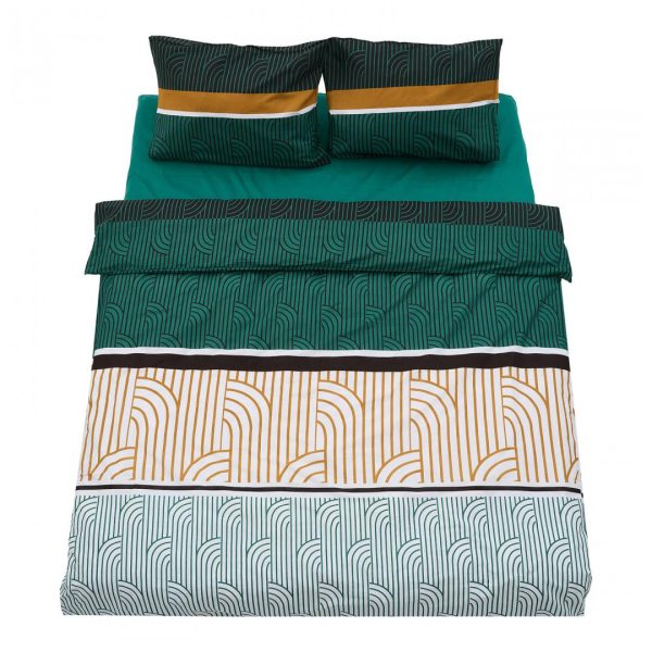 Lenjerie dubla 100% bumbac,4 piese, Deco