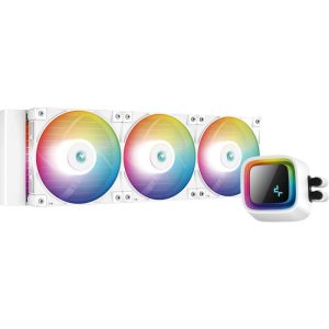Cooler Procesor DeepCool LS720 WH, Lichid, 12 cm, 3 ventilatoare,
