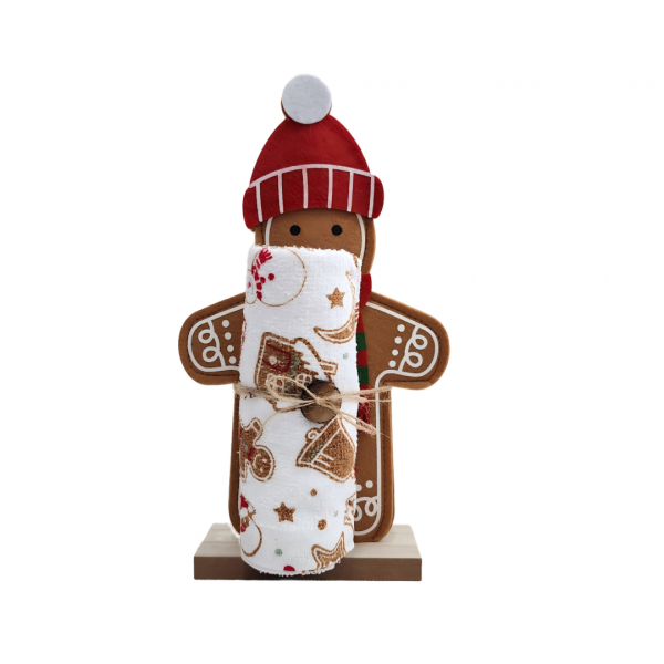 Set 2piese:decoratiune; prosop bucatarie Gingerman