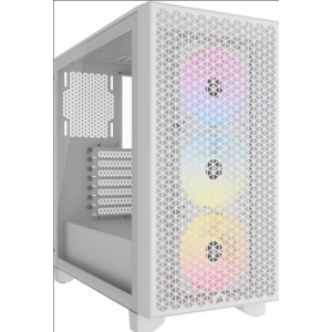 Carcasa Corsair 3000D RGB, RGB, Mid Tower, White