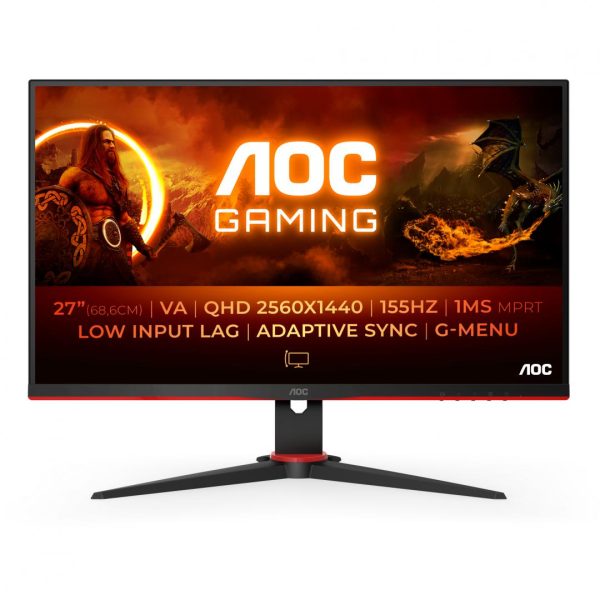 Monitor Gaming AOC Q27G2E/BK, 27", 2560 x 1440 pixeli, Black,