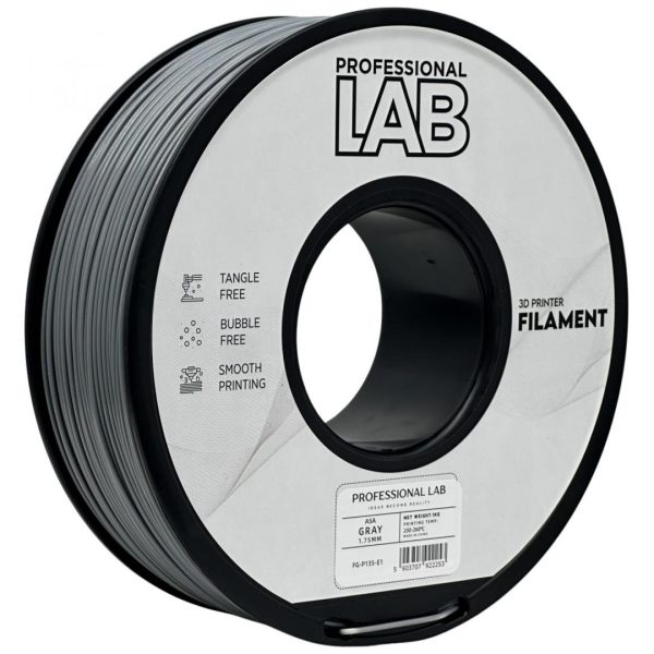 Filament 3D Proffesional Lab, Diamentru 1.75mm, Greutate: 1KG, Culoare: Gri,
