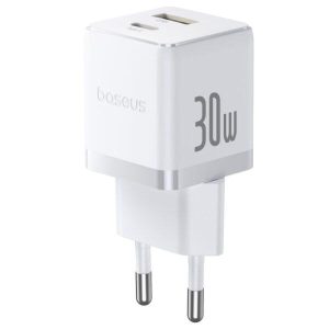 Incarcator retea Baseus Palm, 30W, 2 porturi, Alb