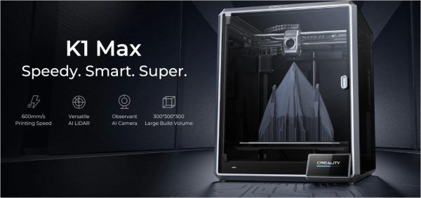Imprimanta 3D Creality K1 MAX, Tehnologie FDM, viteza printare 600mm/s,