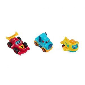 SET 3 VEHICULE ACTIONATE PRIN INERTIE- CAMION ALBASTRU, MASINA DE