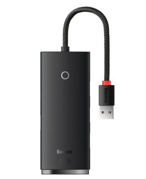 Hub USB BASEUS Lite USB-A, 4 porturi, Negru