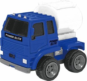 VEHICULE CU FRICTIUNE, SCARA 1/43, 10CM, AUTOCISTERNA ALBASTRA