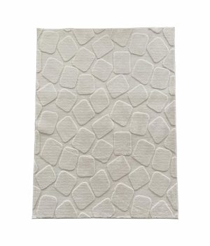 Covor, model in relief,Stone,160x230 Crem