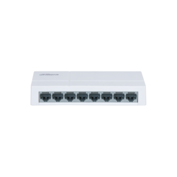 Switch Dahua 8 porturi Unmanaged, PFS3008-8ET-L, Interfata: 8 x 10/100