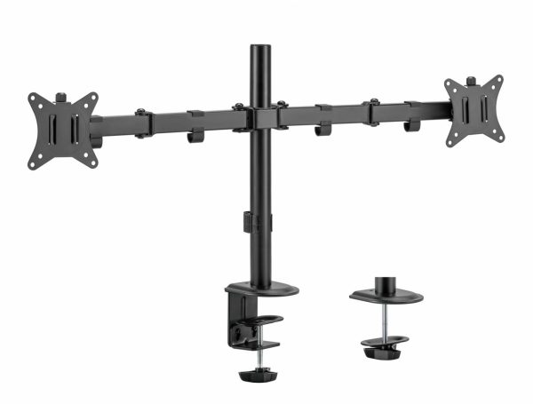 Suport 2 monitoare SeriouxMM66-C024, brat articulat monitor, compatibilitate dimensiune ecran