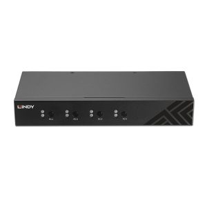 Switch Lindy LY-32166, 4 Port USB 2.0 & Audio, negru