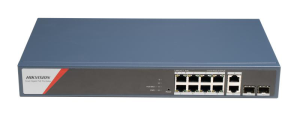 Switch PoE Hikvision DS-3E1512HP-SI-8P2T2F: 8 x 10/100/1000 Mbps PoE Ports,
