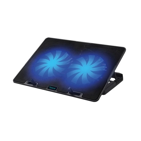 Stand/Cooler notebook Spacer Gaming 2F, pana la 17 inch, 2