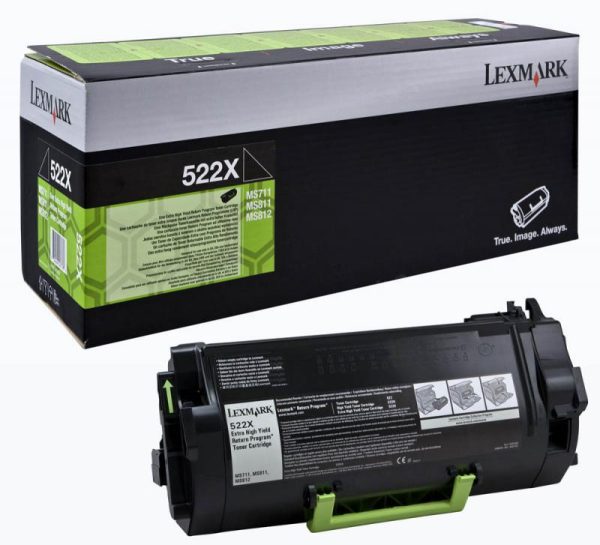 Toner Lexmark 522X R, Black