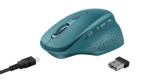 Mouse Wireless Trust Ozaa, 2400 dpi, Albastru