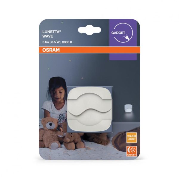 Lampa de veghe OSRAM LUNETTA Wave cu senzor de lumina,