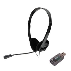 Casti Head-band SPACER SPK-223-USB, Wired, Negru