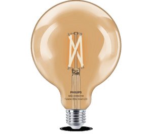 Bec LED inteligent vintage (decorativ) Philips Filament Globe ClearG125 ,Wi-Fi,