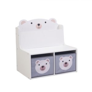 Bancuta cu spatiu de depozitare jucarii si carti Bear, U-Grow