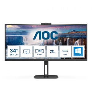 Monitor Gaming AOC CU34V5CW, 34", 3440 x 1440 pixeli, Black,