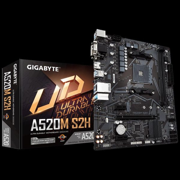 Placa de baza Gigabyte A520M S2H, Socket AM4, DDR4, Micro-ATX