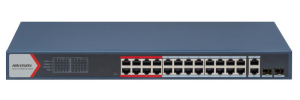 Switch 24 porturi Hikvision DS-3E1326P-EI(B), L2, Smart Managed, 24 ×