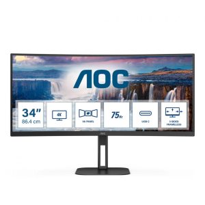 Monitor Gaming AOC CU34V5C/BK, 34", 3440 x 1440 pixeli, Black,