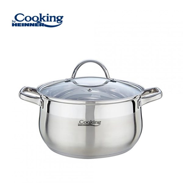 SEMIOALA INOX+CAPAC, 24 X 13.5 CM, 6.1 L, AMIRA, COOKING